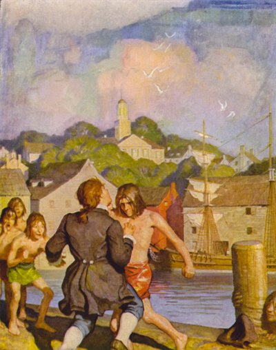 La Pelea de Johnny con Cherry de Newell Convers Wyeth